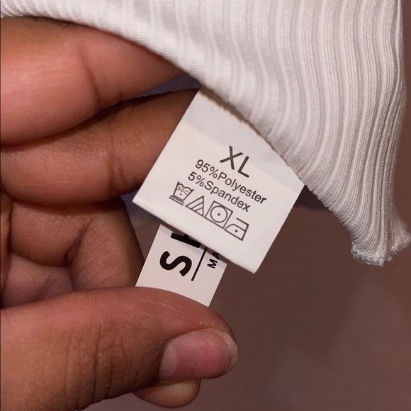 Lettuce Trim Crop Ribbed Ringer Tee - Picture 3 of 4